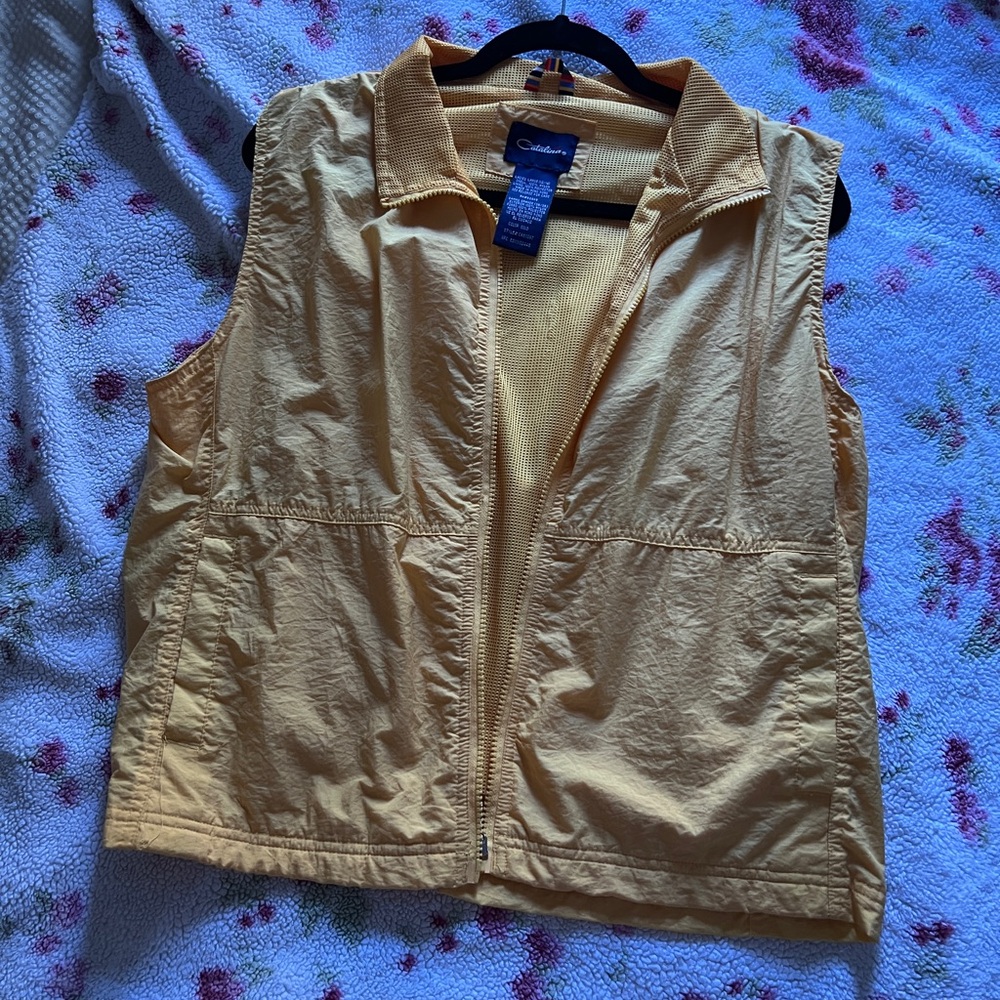 Catalina Gold Mesh Zip-Up Vest